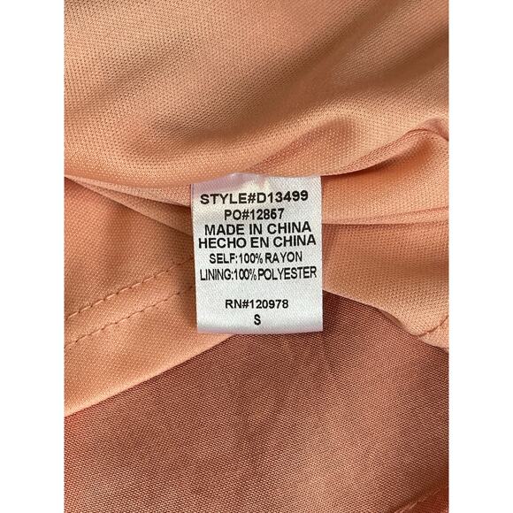 Entra peach tiered sundress sz S boho chic breezy feminine summer beachy - Picture 4 of 4